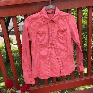 DKNY Women’s XS, 100% Linen Long Sleeve Activewear